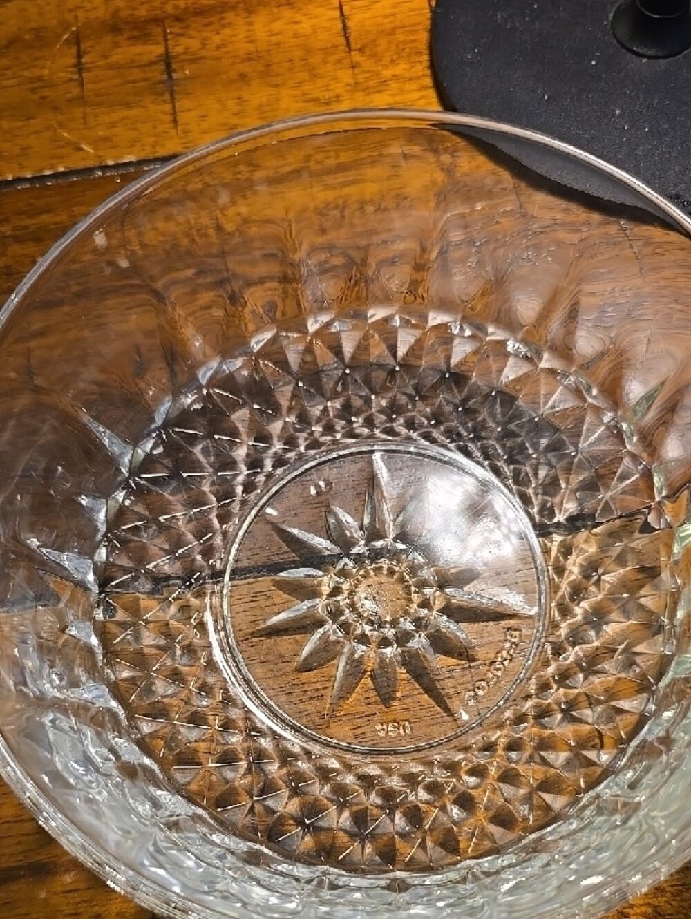 2 Arcoroc France Clear Glass Individual Salad Bowls Diamant Pattern - Picture 2 of 4